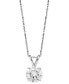 14k White Gold Necklace, Cubic Zirconia Round Pendant (2-1/6 ct. t.w.)