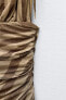 Платье из прозрачной ткани с принтом ZARA
