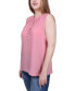 ფოტო #3 პროდუქტის Petite Sleeveless Swiss Dot Blouse Top