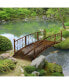 Arched Steel Garden Bridge with Handrails for Safety