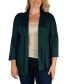 ფოტო #1 პროდუქტის Plus Size Flared Open Front Cardigan Sweater