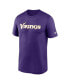 ფოტო #2 პროდუქტის Men's Purple Minnesota Vikings Primetime Legend Wordmark Performance T-Shirt