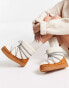 Фото #2 товара South Beach padded borg snow boots in cream and tan