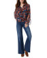 ფოტო #4 პროდუქტის Women's Ruffle-Trim Button-Down Blouse