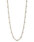 Gold-Tone Imitation Pearl Crystal 42" Long Strand Necklace
