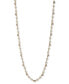 Фото #1 товара Gold-Tone Imitation Pearl Crystal 42" Long Strand Necklace