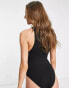 New Look seamless slinky body in black