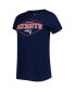 ფოტო #4 პროდუქტის Women's Navy, Red New England Patriots Badge T-shirt and Pants Sleep Set