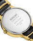 ფოტო #3 პროდუქტის Unisex Swiss Centrix Black Ceramic & Gold PVD Bracelet Watch 40mm