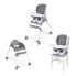 Ingenuity 12565 Trio 3-in-1 SmartClean High Chair, Slate - High Chair, Baby Seat and Booster Seat in One, Multi-Coloured