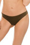 Фото #2 товара Skin 255954 Womens The Selby Black/Martini Olive Bikini Bottoms Swimwear Size S