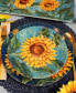 Golden Sunflowers Set of 4 Salad Plates