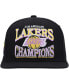 Men's Black Los Angeles Lakers Hardwood Classics SOUL Champions Era Diamond Snapback Hat