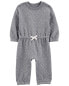 Baby Polka Dot Double-Knit Jumpsuit 24M