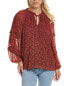 Kobi Halperin Mckenna Peasant Blouse Women's Red Xs