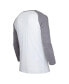 Men's White, Charcoal Charlotte FC Concord Henley Raglan Long Sleeve T-shirt