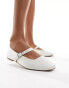 ASOS DESIGN Lottie Mary Jane ballet in Ivory