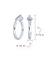 ფოტო #4 პროდუქტის Classic Basic Simple Polished Tube Lightweight Clip On Hoop Earrings For Women Non Pierced Ears .925 Sterling Silver .75 Diameter