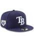 Фото #2 товара Men's Navy Tampa Bay Rays 2023 Jackie Robinson Day 59FIFTY Fitted Hat