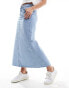 Фото #4 товара JJXX denim maxi skirt in light wash