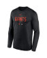 Фото #3 товара Men's Black San Francisco Giants Authentic Collection Team Logo Legend Performance Long Sleeve T-shirt