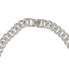 Silver-Tone Plated Crystal Thick Cuban Curb Chain Necklace