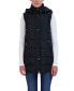 Women's Long Puffer Vest with Detachable Hood