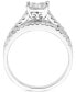 Фото #4 товара Diamond Princess Quad-Cluster Engagement Ring (1 ct. t.w.) in 14k White gold