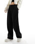 Only pleat front tailored trousers in black