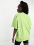 ASOS DESIGN Oversized t-shirt in embroidered cutwork in lime