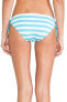 Фото #2 товара Ella Moss Cabana Stripe Tunnel Pant Blue Bikini Bottom Swimwear Size XS