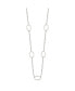 Stainless Steel Polished Fancy Oval Link 38 inch Necklace