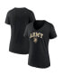 ფოტო #2 პროდუქტის Women's Black Army Black Knights Evergreen Campus V-Neck T-shirt