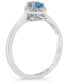 ფოტო #3 პროდუქტის Swiss Blue Topaz (1/2 ct. t.w.) and Diamond Accent Pear Teardrop Ring in Sterling Silver (Also Available in Other Gemstones)