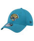 Men's Teal Jacksonville Jaguars Throwback Logo Standard 39THIRTY Flex Hat Голубой, S/M - фото #1