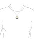 ფოტო #2 პროდუქტის Round Open Circle Disc Black Onyx Dragon Pendant Necklace For Women Gold Plated Sterling Silver