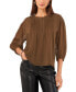 Women's 3/4-Sleeve Pin-Tuck Blouse