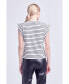 Фото #3 товара Women's Stripe Sleeveless T-shirt