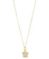 Фото #2 товара Macy's children's Diamond Accent Butterfly Pendant Necklace in 14k Gold, 14" + 2" extender