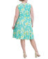 Фото #2 товара Plus Size Twist-Front Sleeveless Jersey Dress
