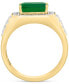 ფოტო #4 პროდუქტის EFFY® Limited Edition Men's Emerald (3 ct. t.w.) & Diamond (1/2 ct. t.w.) Ring in 14k Gold