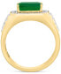 Фото #4 товара EFFY® Limited Edition Men's Emerald (3 ct. t.w.) & Diamond (1/2 ct. t.w.) Ring in 14k Gold