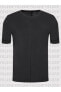 T-shirt Technique Yoga Dri-FIT Black Slim Fit Yoga T-shirt Siyah Kısa Kollu Erkek Spor Tişört