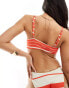 Фото #2 товара ASOS DESIGN Mia mix & match crop bikini top in tomato stripe