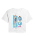 ფოტო #1 პროდუქტის Hybrid Apparel Trendy Juniors Barbie Classic Cropped Tee