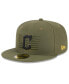 Фото #2 товара Men's Green Cleveland Guardians 2023 Armed Forces Day On-Field 59FIFTY Fitted Hat