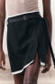 Zw collection contrast mini skirt