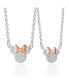 Фото #1 товара Disney minnie Mouse Silver Plated Cubic Zirconia Mommy & Me Necklace Set