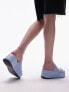 Topshop Gray flatform mule sandal in pale blue