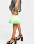 Glamorous satin mini bag in lime